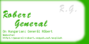 robert general business card