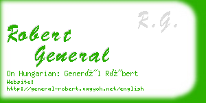 robert general business card
